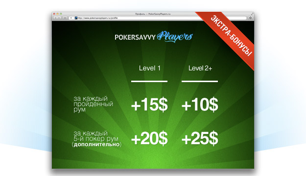 Бонусы от PokerSavvyPlayers